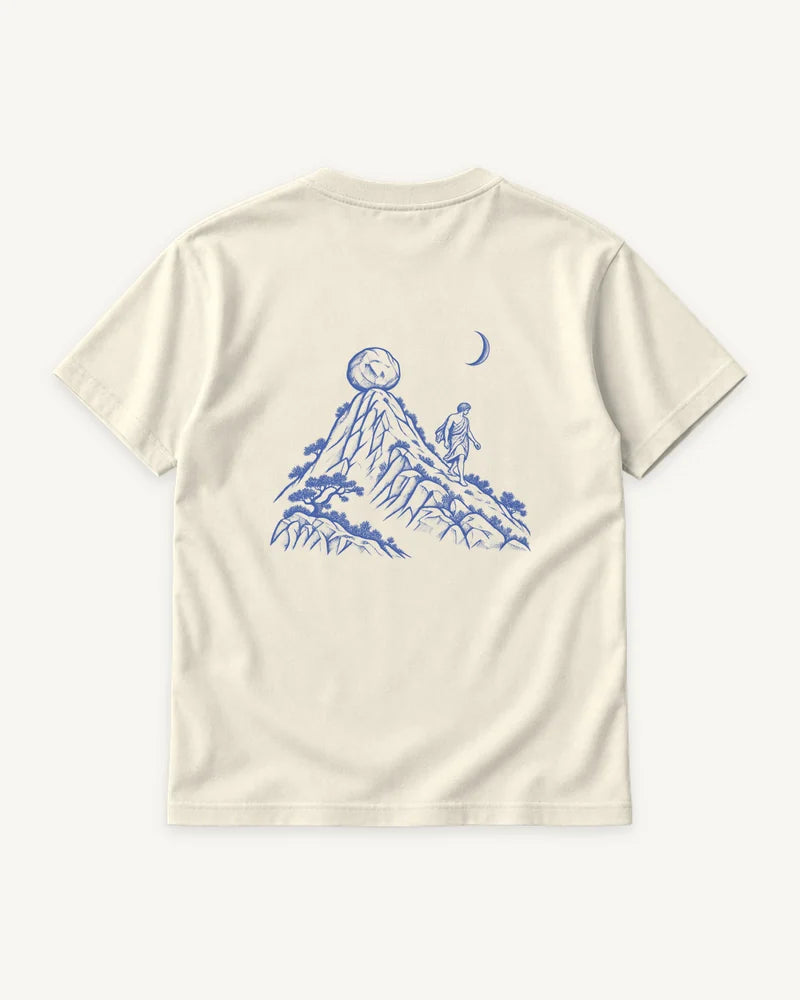 Sisyphus T-shirt — back concept mockup