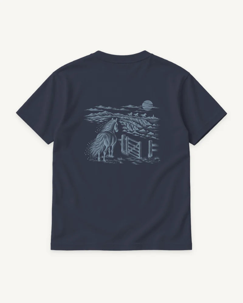 Open Gate T-shirt — back concept mockup